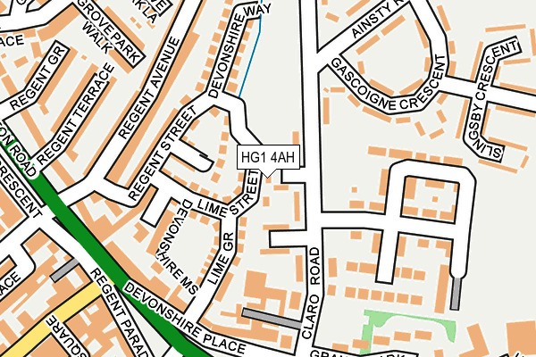 HG1 4AH map - OS OpenMap – Local (Ordnance Survey) HG1 4AH map - OS OpenMap – Local (Ordnance Survey)