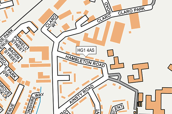HG1 4AS map - OS OpenMap – Local (Ordnance Survey) HG1 4AS map - OS OpenMap – Local (Ordnance Survey)