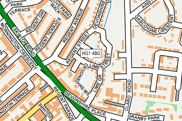 HG1 4BG map - OS OpenMap – Local (Ordnance Survey) HG1 4BG map - OS OpenMap – Local (Ordnance Survey)
