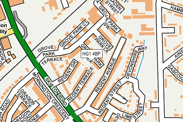 HG1 4BP map - OS OpenMap – Local (Ordnance Survey) HG1 4BP map - OS OpenMap – Local (Ordnance Survey)