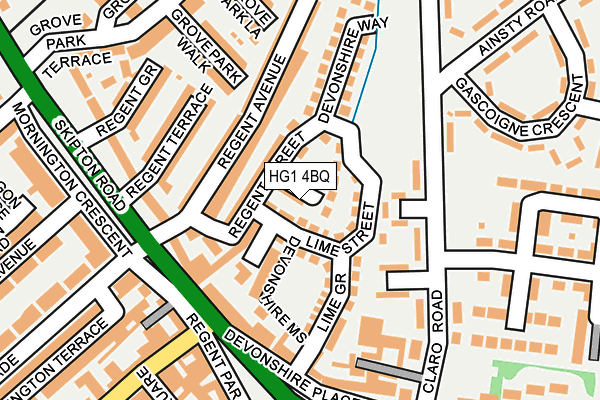 HG1 4BQ map - OS OpenMap – Local (Ordnance Survey) HG1 4BQ map - OS OpenMap – Local (Ordnance Survey)