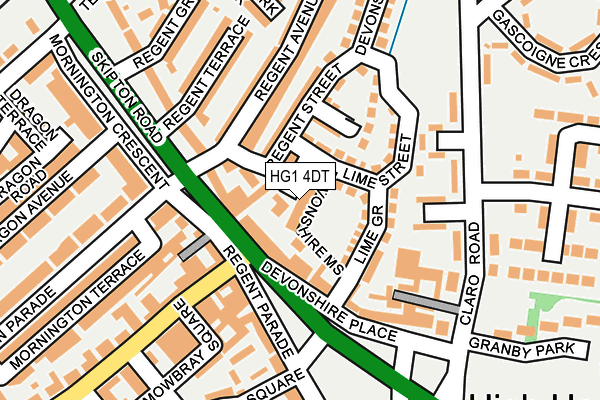 HG1 4DT map - OS OpenMap – Local (Ordnance Survey) HG1 4DT map - OS OpenMap – Local (Ordnance Survey)