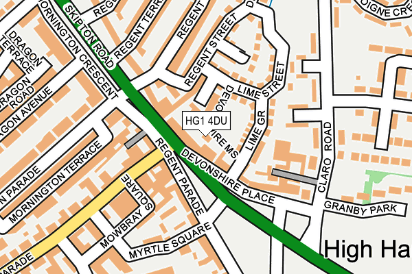 HG1 4DU map - OS OpenMap – Local (Ordnance Survey) HG1 4DU map - OS OpenMap – Local (Ordnance Survey)