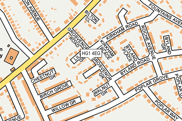 HG1 4EG map - OS OpenMap – Local (Ordnance Survey) HG1 4EG map - OS OpenMap – Local (Ordnance Survey)