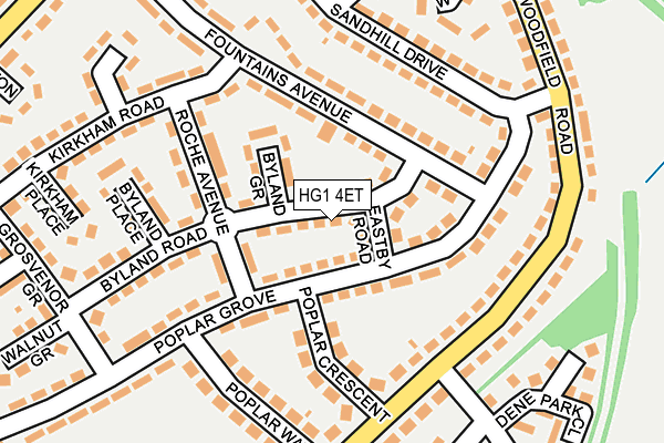 HG1 4ET map - OS OpenMap – Local (Ordnance Survey) HG1 4ET map - OS OpenMap – Local (Ordnance Survey)