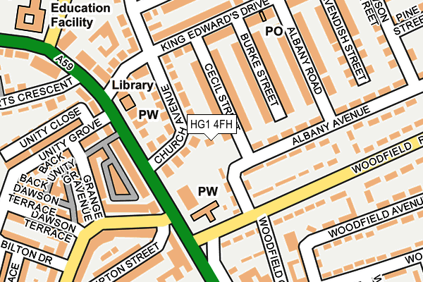 HG1 4FH map - OS OpenMap – Local (Ordnance Survey) HG1 4FH map - OS OpenMap – Local (Ordnance Survey)