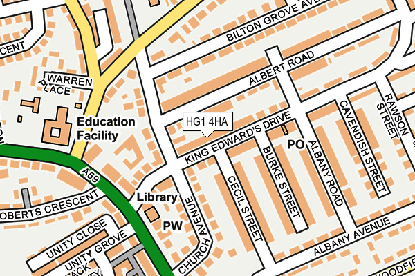 HG1 4HA map - OS OpenMap – Local (Ordnance Survey) HG1 4HA map - OS OpenMap – Local (Ordnance Survey)