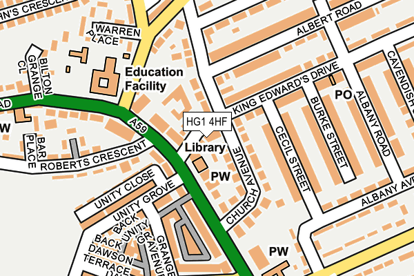 HG1 4HF map - OS OpenMap – Local (Ordnance Survey) HG1 4HF map - OS OpenMap – Local (Ordnance Survey)