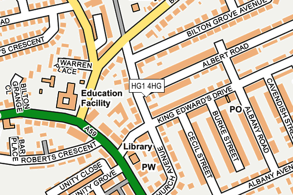 HG1 4HG map - OS OpenMap – Local (Ordnance Survey) HG1 4HG map - OS OpenMap – Local (Ordnance Survey)