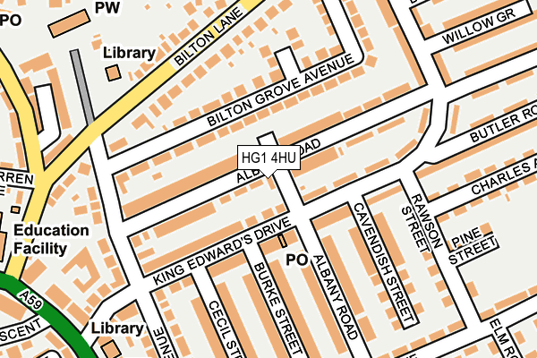 HG1 4HU map - OS OpenMap – Local (Ordnance Survey) HG1 4HU map - OS OpenMap – Local (Ordnance Survey)
