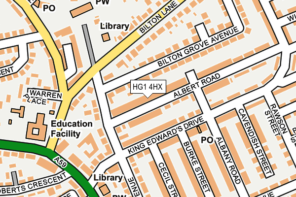 HG1 4HX map - OS OpenMap – Local (Ordnance Survey) HG1 4HX map - OS OpenMap – Local (Ordnance Survey)