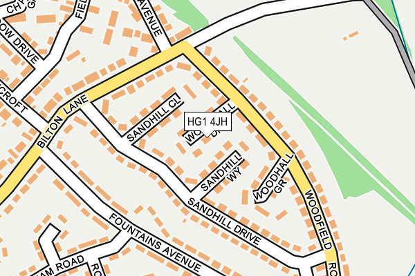 HG1 4JH map - OS OpenMap – Local (Ordnance Survey) HG1 4JH map - OS OpenMap – Local (Ordnance Survey)