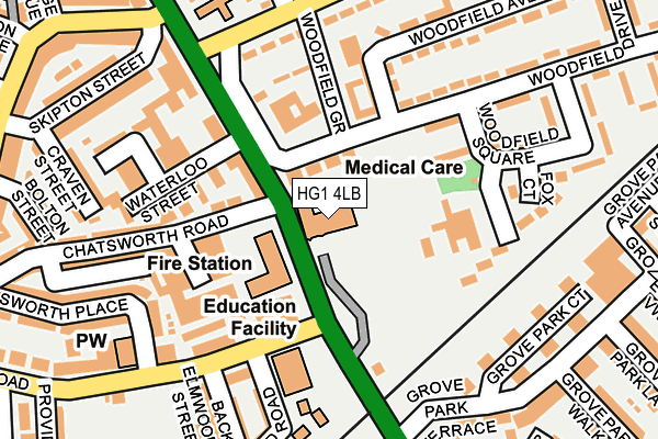 HG1 4LB map - OS OpenMap – Local (Ordnance Survey) HG1 4LB map - OS OpenMap – Local (Ordnance Survey)