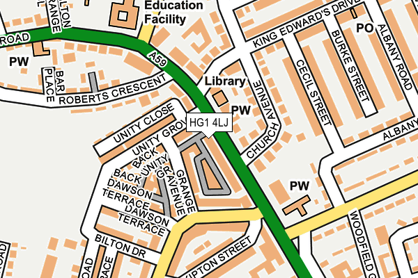 HG1 4LJ map - OS OpenMap – Local (Ordnance Survey)