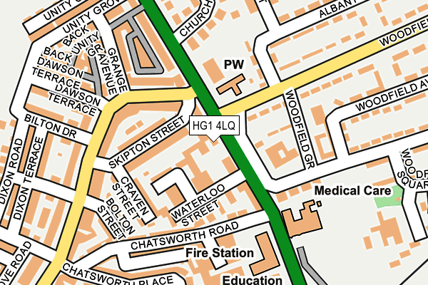 HG1 4LQ map - OS OpenMap – Local (Ordnance Survey) HG1 4LQ map - OS OpenMap – Local (Ordnance Survey)