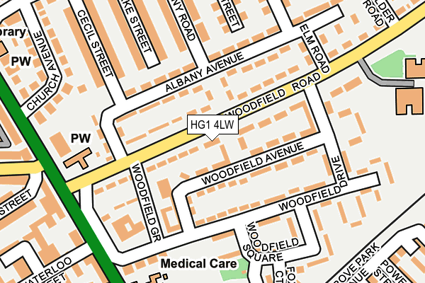 HG1 4LW map - OS OpenMap – Local (Ordnance Survey)