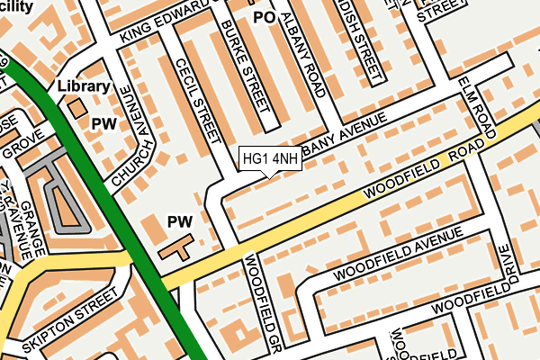 HG1 4NH map - OS OpenMap – Local (Ordnance Survey) HG1 4NH map - OS OpenMap – Local (Ordnance Survey)