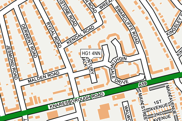 HG1 4NN map - OS OpenMap – Local (Ordnance Survey) HG1 4NN map - OS OpenMap – Local (Ordnance Survey)