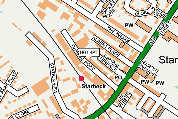 HG1 4PT map - OS OpenMap – Local (Ordnance Survey) HG1 4PT map - OS OpenMap – Local (Ordnance Survey)