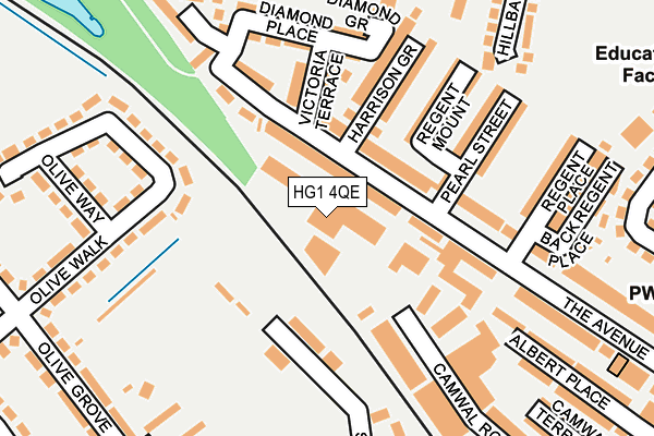 HG1 4QE map - OS OpenMap – Local (Ordnance Survey) HG1 4QE map - OS OpenMap – Local (Ordnance Survey)