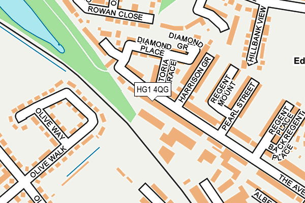 HG1 4QG map - OS OpenMap – Local (Ordnance Survey) HG1 4QG map - OS OpenMap – Local (Ordnance Survey)