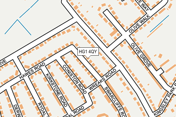 HG1 4QY map - OS OpenMap – Local (Ordnance Survey) HG1 4QY map - OS OpenMap – Local (Ordnance Survey)