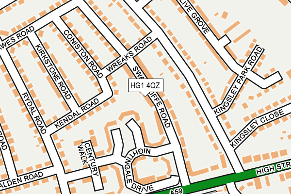 HG1 4QZ map - OS OpenMap – Local (Ordnance Survey) HG1 4QZ map - OS OpenMap – Local (Ordnance Survey)