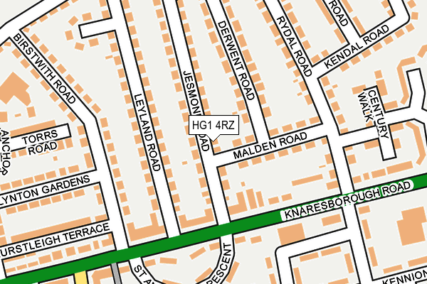 HG1 4RZ map - OS OpenMap – Local (Ordnance Survey) HG1 4RZ map - OS OpenMap – Local (Ordnance Survey)