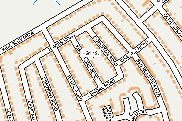 HG1 4SJ map - OS OpenMap – Local (Ordnance Survey) HG1 4SJ map - OS OpenMap – Local (Ordnance Survey)