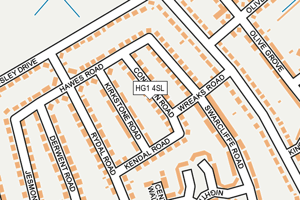 HG1 4SL map - OS OpenMap – Local (Ordnance Survey) HG1 4SL map - OS OpenMap – Local (Ordnance Survey)