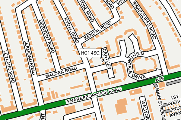 HG1 4SQ map - OS OpenMap – Local (Ordnance Survey) HG1 4SQ map - OS OpenMap – Local (Ordnance Survey)