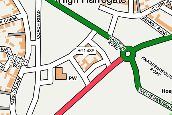 HG1 4SS map - OS OpenMap – Local (Ordnance Survey) HG1 4SS map - OS OpenMap – Local (Ordnance Survey)