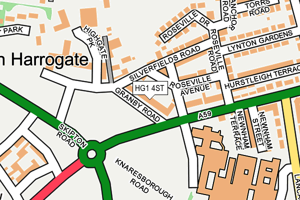 HG1 4ST map - OS OpenMap – Local (Ordnance Survey) HG1 4ST map - OS OpenMap – Local (Ordnance Survey)