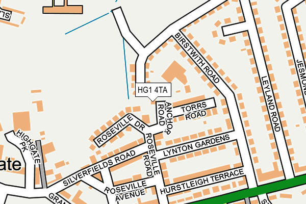 HG1 4TA map - OS OpenMap – Local (Ordnance Survey) HG1 4TA map - OS OpenMap – Local (Ordnance Survey)