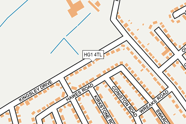 HG1 4TL map - OS OpenMap – Local (Ordnance Survey) HG1 4TL map - OS OpenMap – Local (Ordnance Survey)