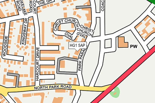 HG1 5AP map - OS OpenMap – Local (Ordnance Survey) HG1 5AP map - OS OpenMap – Local (Ordnance Survey)