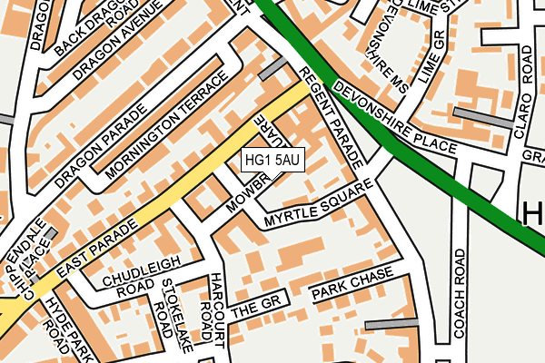 HG1 5AU map - OS OpenMap – Local (Ordnance Survey) HG1 5AU map - OS OpenMap – Local (Ordnance Survey)