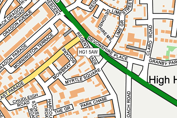 HG1 5AW map - OS OpenMap – Local (Ordnance Survey) HG1 5AW map - OS OpenMap – Local (Ordnance Survey)