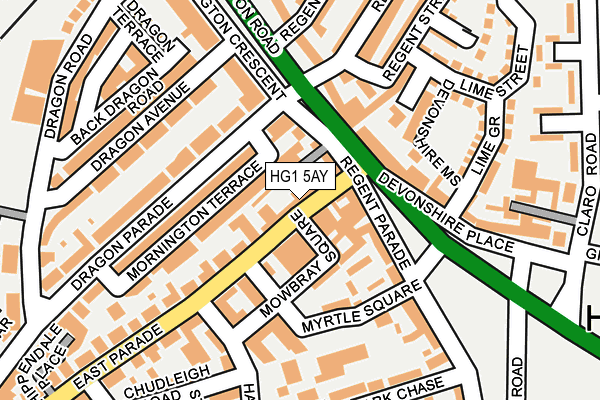 HG1 5AY map - OS OpenMap – Local (Ordnance Survey) HG1 5AY map - OS OpenMap – Local (Ordnance Survey)