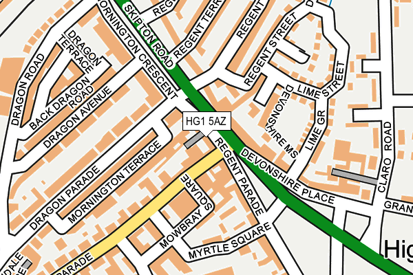 HG1 5AZ map - OS OpenMap – Local (Ordnance Survey) HG1 5AZ map - OS OpenMap – Local (Ordnance Survey)