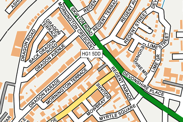 HG1 5DD map - OS OpenMap – Local (Ordnance Survey) HG1 5DD map - OS OpenMap – Local (Ordnance Survey)