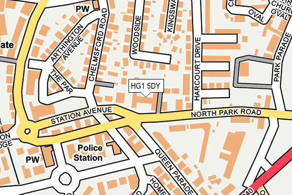 HG1 5DY map - OS OpenMap – Local (Ordnance Survey) HG1 5DY map - OS OpenMap – Local (Ordnance Survey)