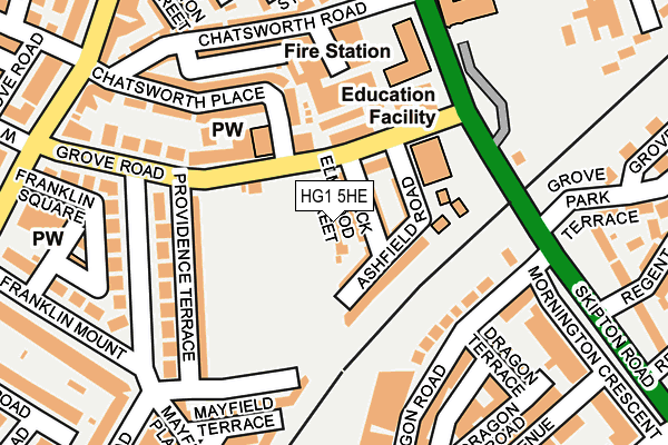 HG1 5HE map - OS OpenMap – Local (Ordnance Survey) HG1 5HE map - OS OpenMap – Local (Ordnance Survey)
