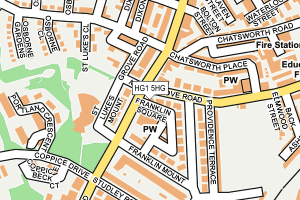 HG1 5HG map - OS OpenMap – Local (Ordnance Survey) HG1 5HG map - OS OpenMap – Local (Ordnance Survey)