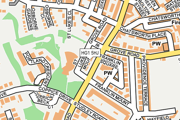 HG1 5HJ map - OS OpenMap – Local (Ordnance Survey) HG1 5HJ map - OS OpenMap – Local (Ordnance Survey)