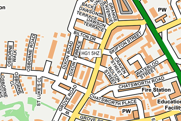 HG1 5HZ map - OS OpenMap – Local (Ordnance Survey) HG1 5HZ map - OS OpenMap – Local (Ordnance Survey)