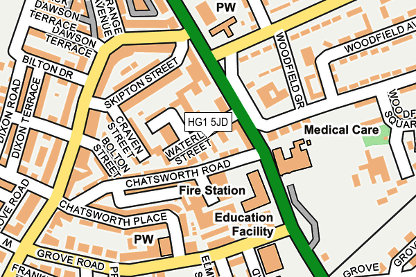HG1 5JD map - OS OpenMap – Local (Ordnance Survey) HG1 5JD map - OS OpenMap – Local (Ordnance Survey)
