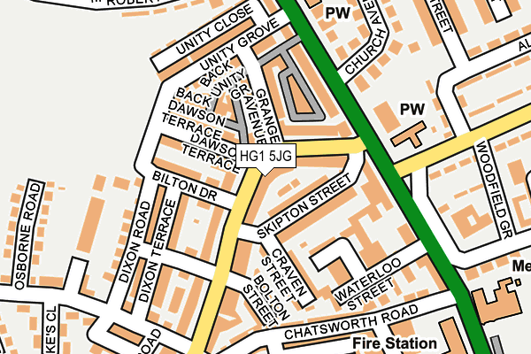 HG1 5JG map - OS OpenMap – Local (Ordnance Survey) HG1 5JG map - OS OpenMap – Local (Ordnance Survey)