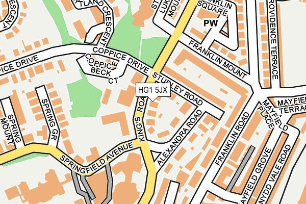 HG1 5JX map - OS OpenMap – Local (Ordnance Survey) HG1 5JX map - OS OpenMap – Local (Ordnance Survey)
