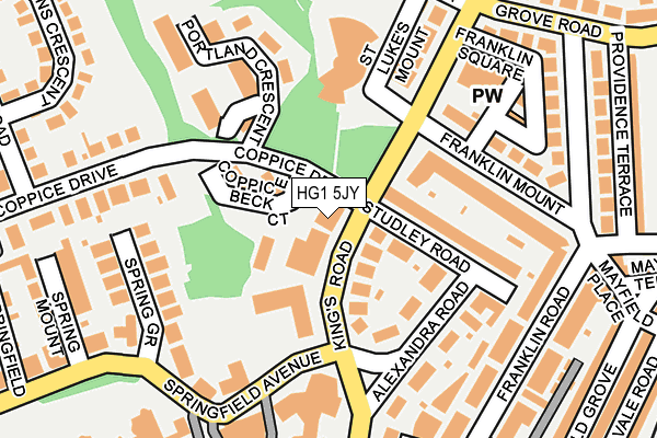 HG1 5JY map - OS OpenMap – Local (Ordnance Survey)